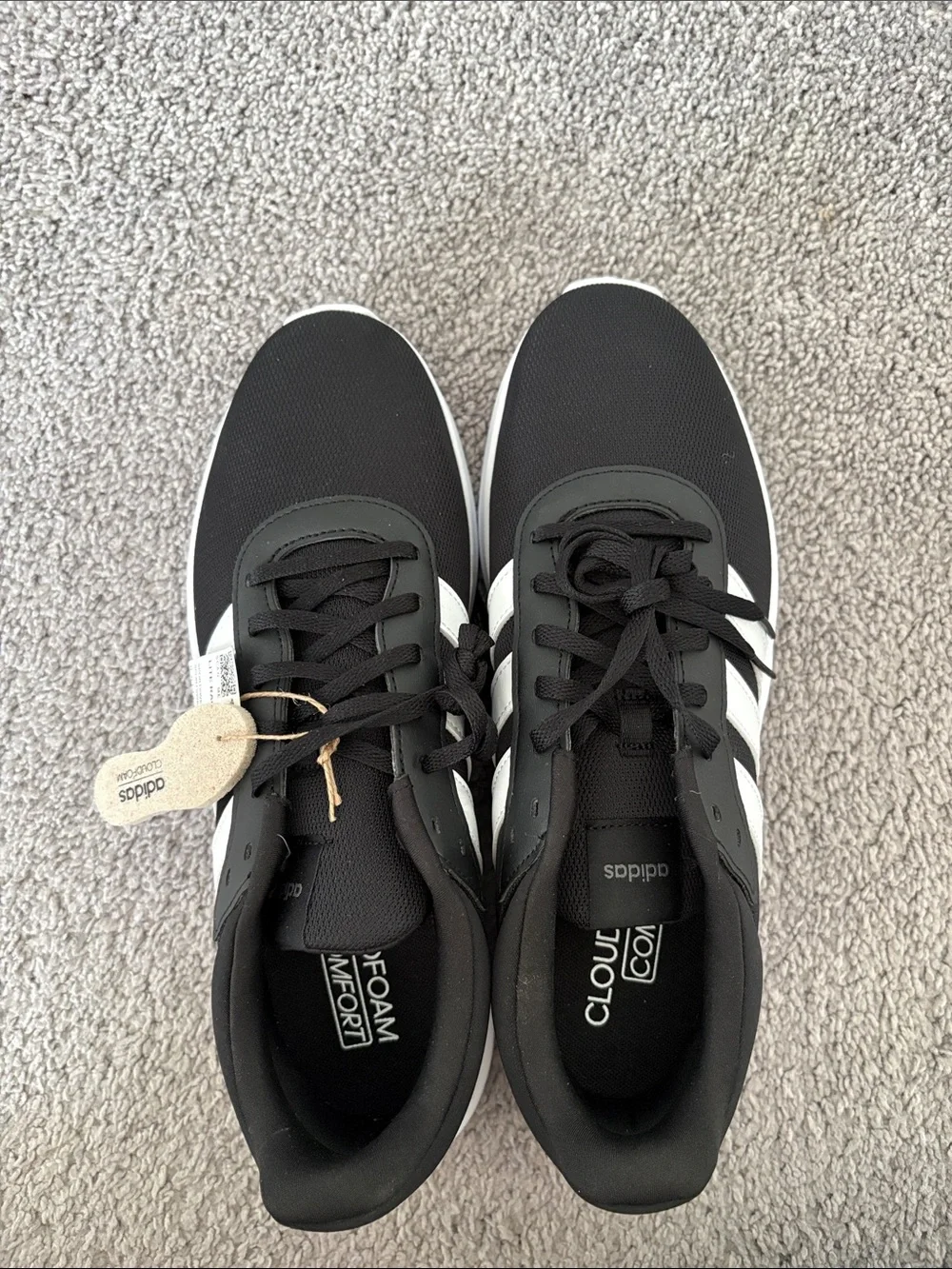 Adidas Lite Racer 4.0 Core Black Core White Mens Athletic Sneakers